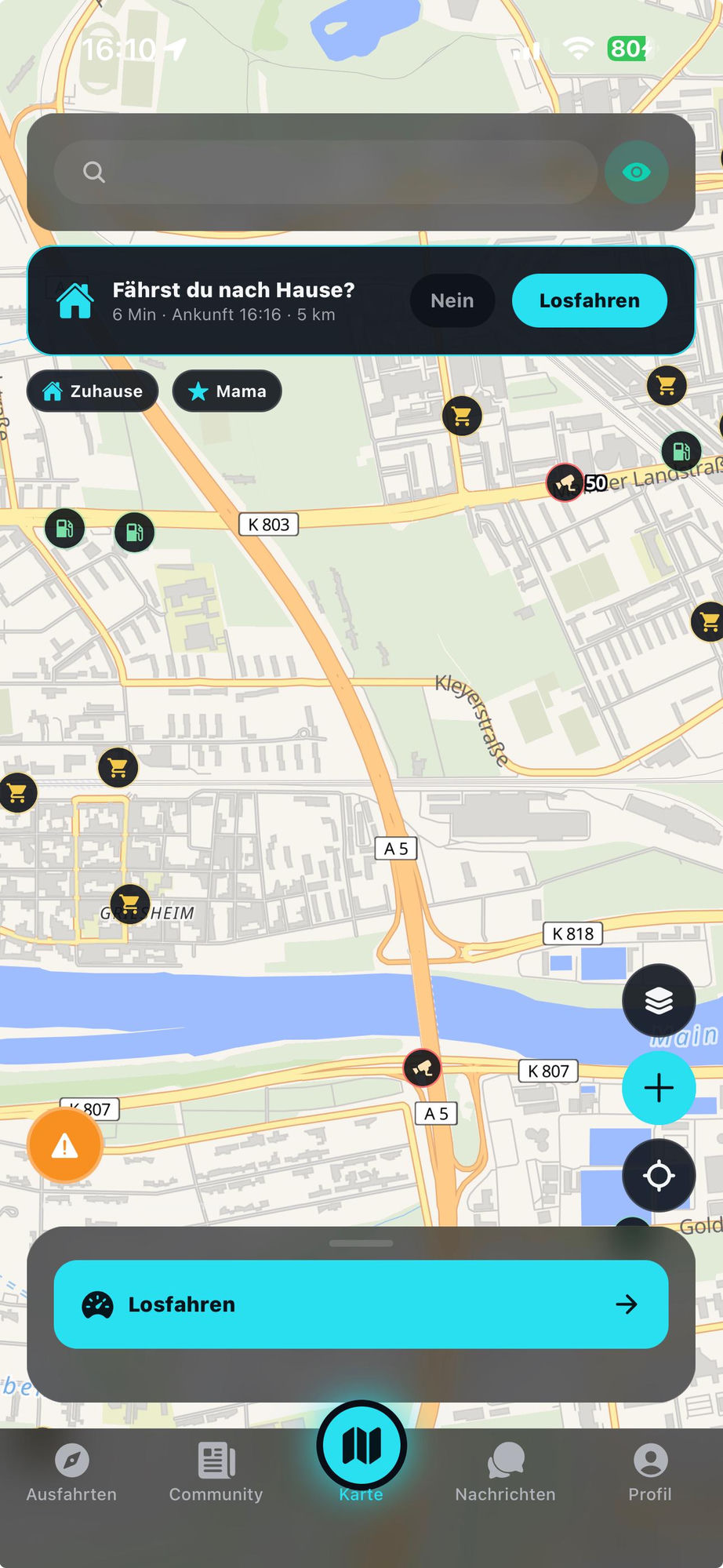 RoadShark map